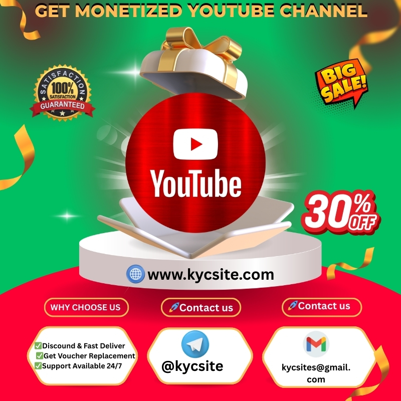 Get Monetized YouTube Channels With 100%